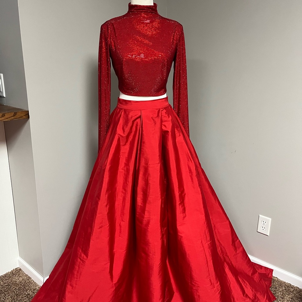 Red Tarik Ediz Gown